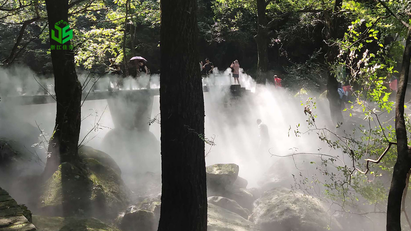 上海人造雾喷雾造景雾森系统造景降温解决方案