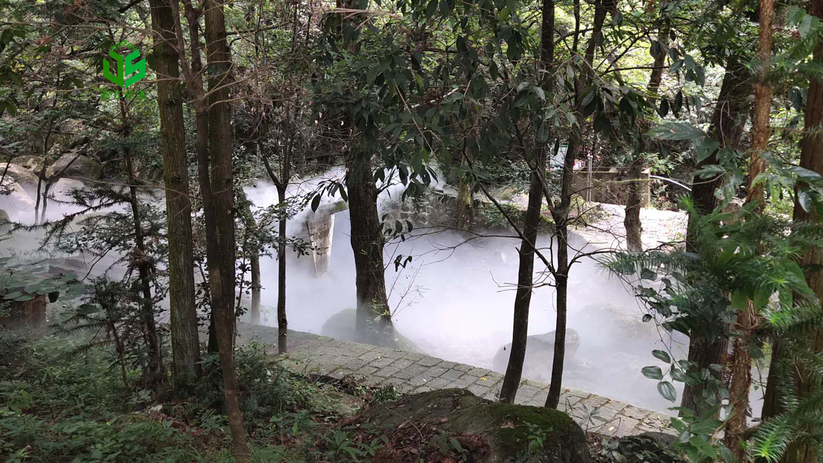 上海休闲景观打造常用的喷雾造景人造雾雾森系统